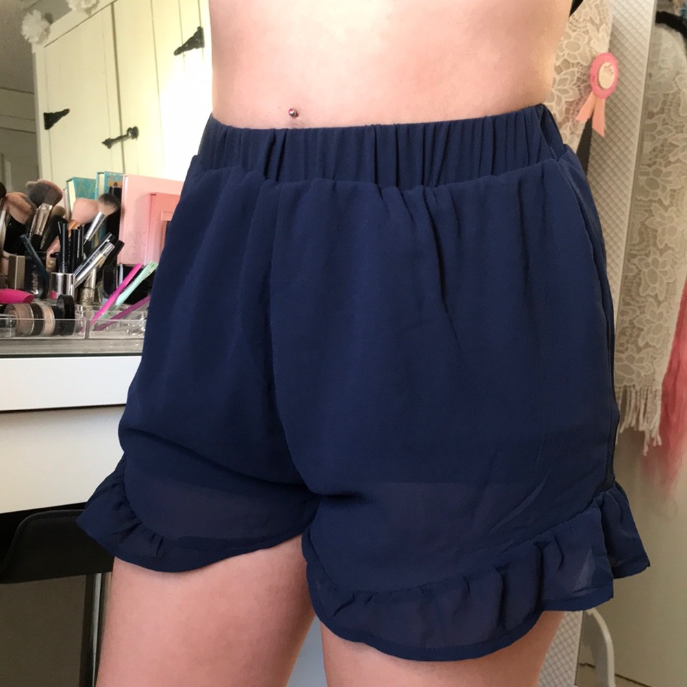 Pretty flowy blue shorts <3